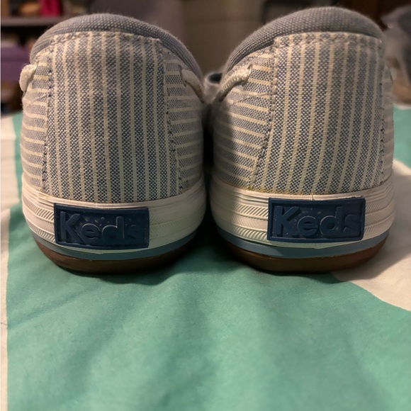 Keds blue and white stripe canvas boat shoes size 9.5 - Picture 5 of 5